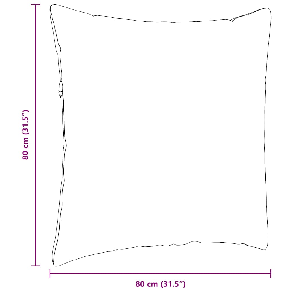 Sofakissen 2 Stück Beige 80 x 80 cm Stoff