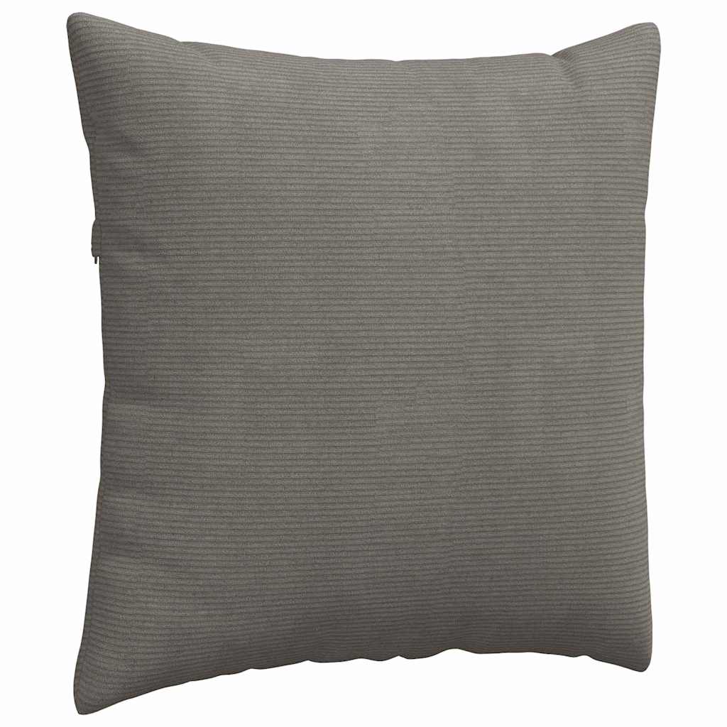 Sofakissen 2 Stück Hellgrau 80 x 80 cm Cordstoff
