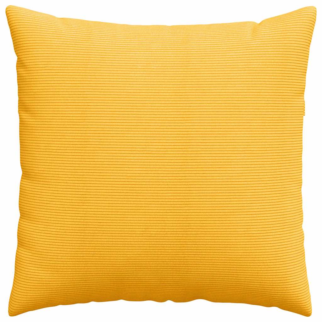 Sofakissen 2 Stück Helles Gelb 80 x 80 cm Cordstoff