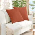 Sofakissen 2 pcs Rot-Orange 80 x 80 cm Cordstoff