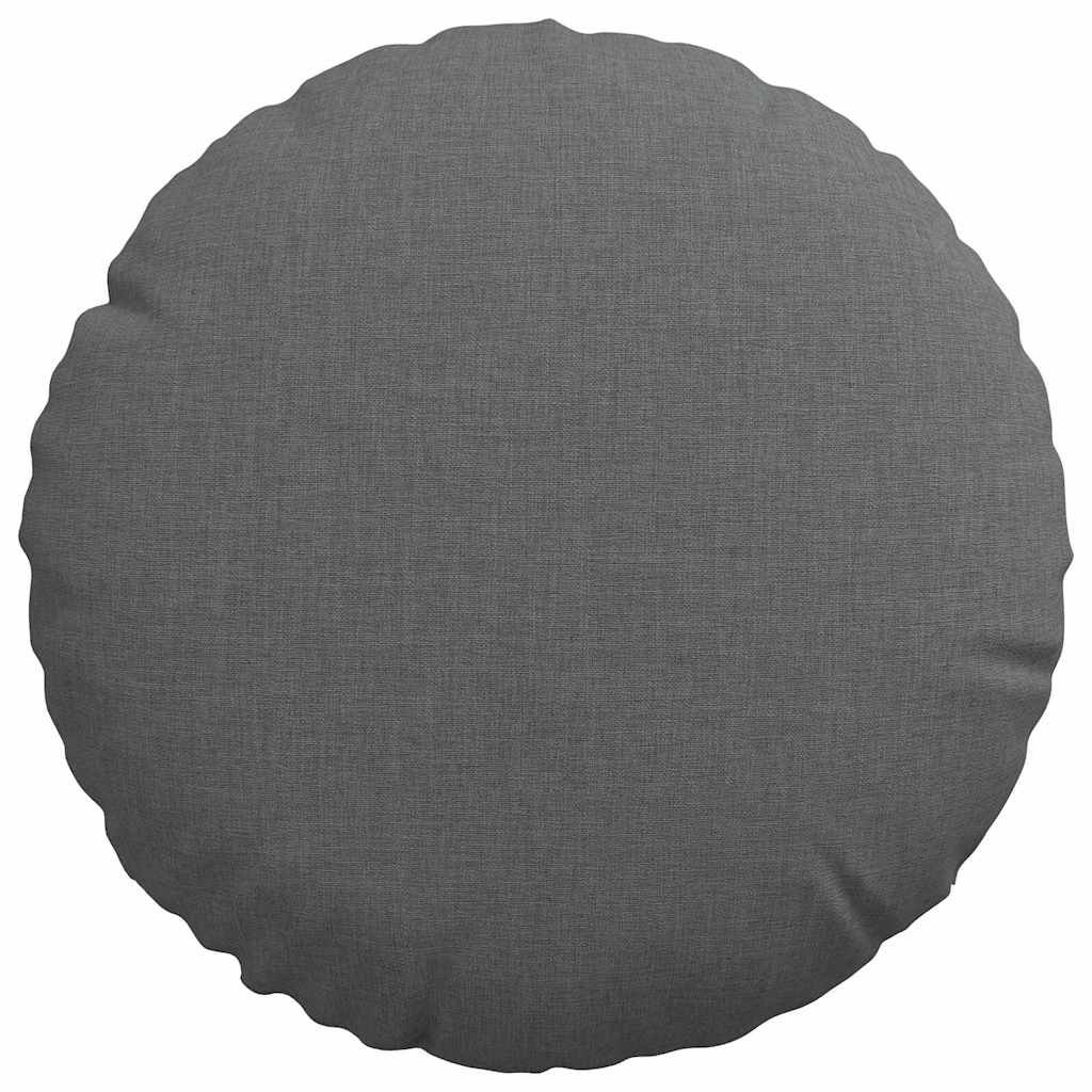 Sitzkissen 2 pcs Dunkelgrau Ø30 x 13 cm Stoff