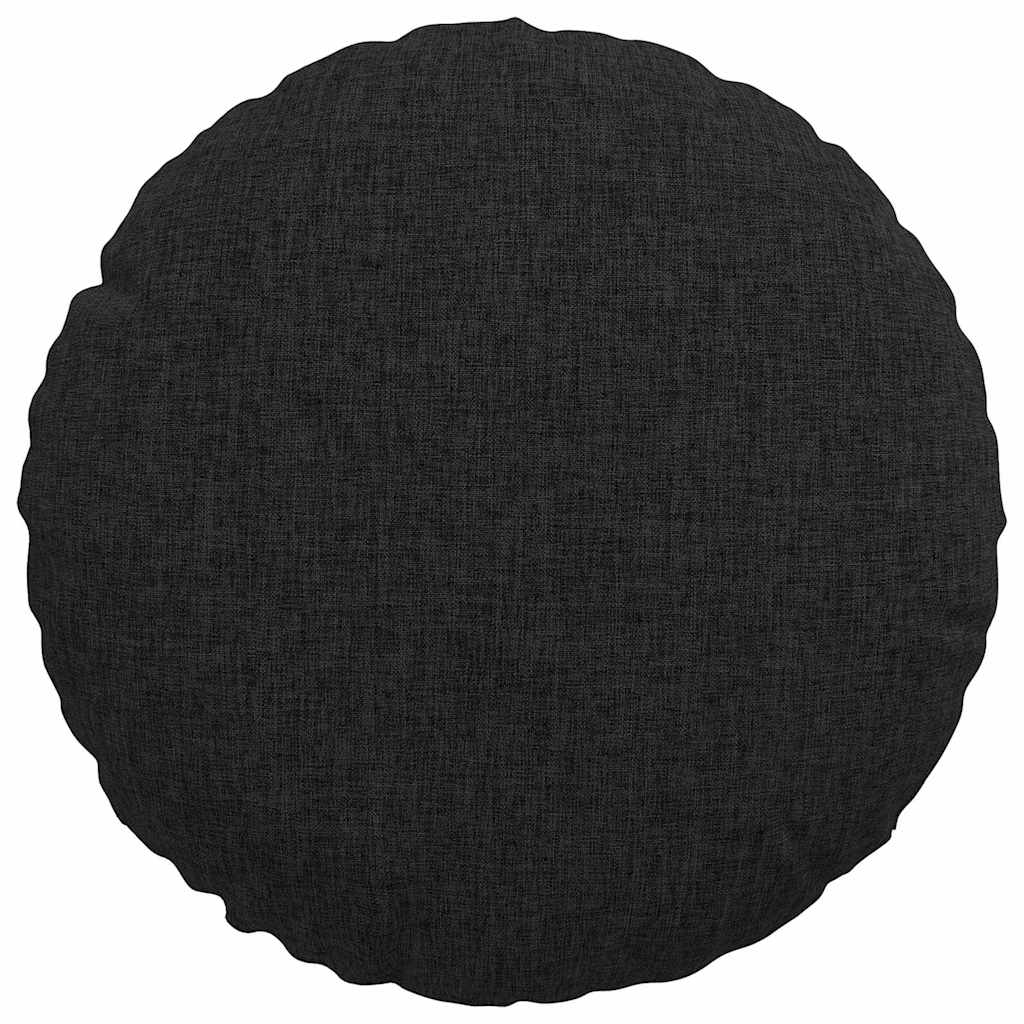 Sitzkissen 2 pcs Schwarz Ø30 x 13 cm Stoff