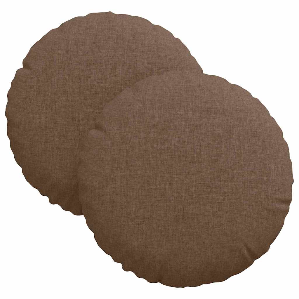 Sitzkissen 2 pcs Braun Ø30 x 13 cm Stoff