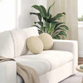 Sitzkissen 2 pcs Creme Ø30 x 13 cm Stoff