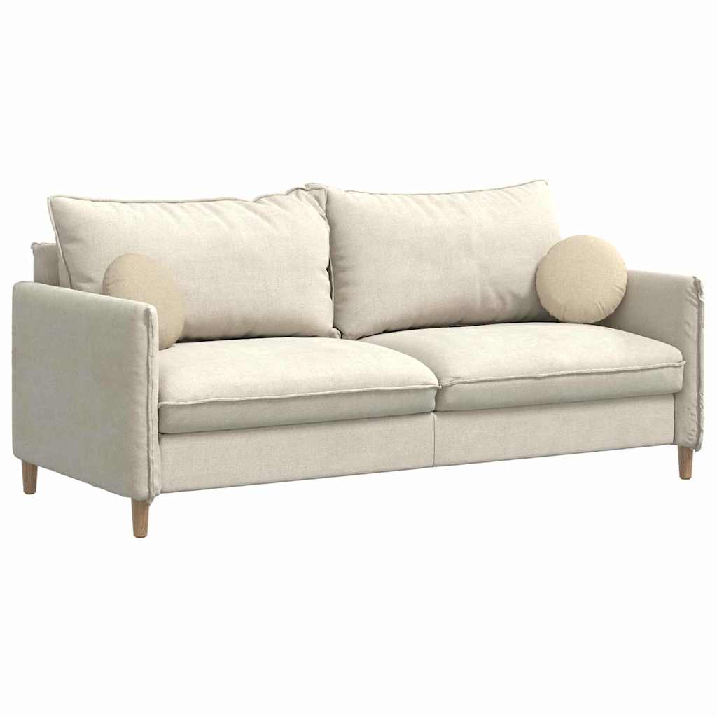 Sitzkissen 2 pcs Creme Ø30 x 13 cm Stoff