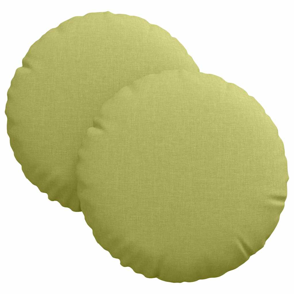Sitzkissen 2 pcs Hellgrün Ø30 x 13 cm Stoff