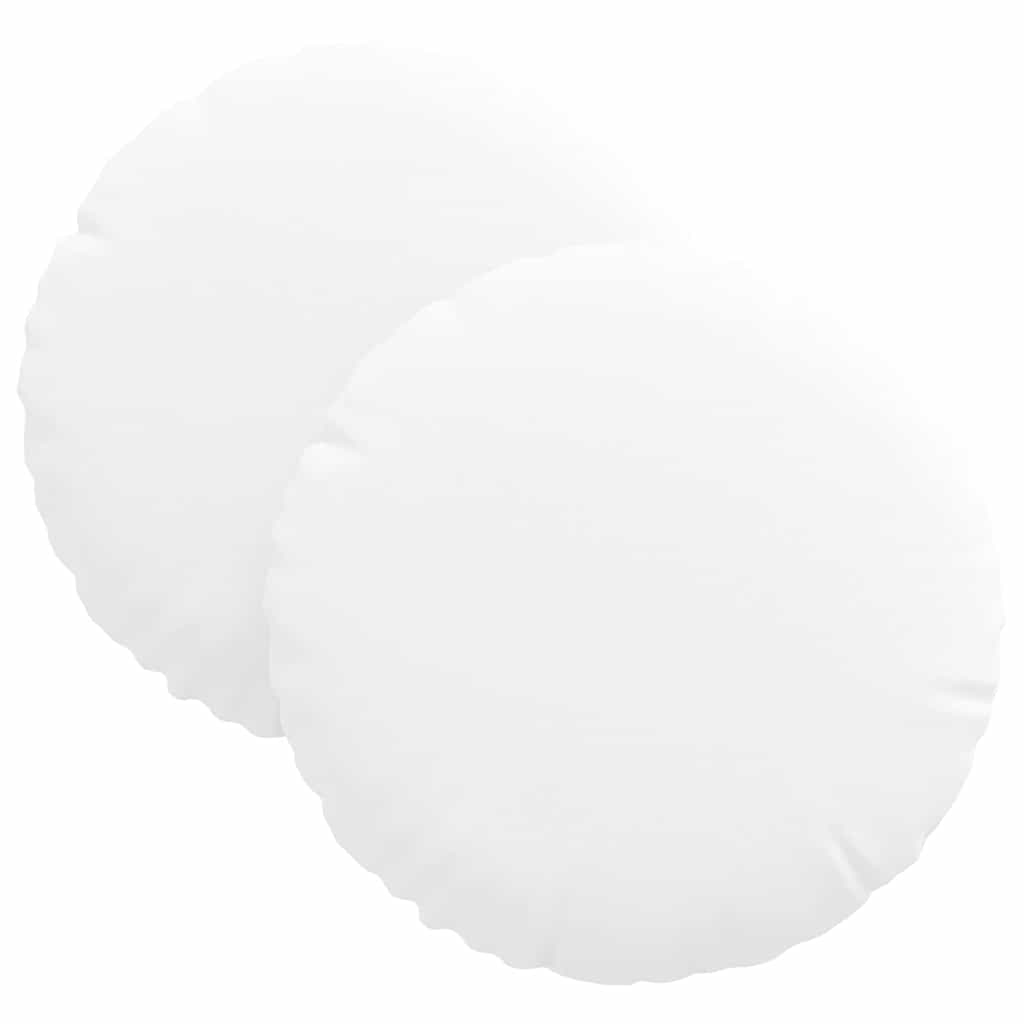 Sitzkissen 2 pcs Weiß Ø30 x 13 cm Stoff