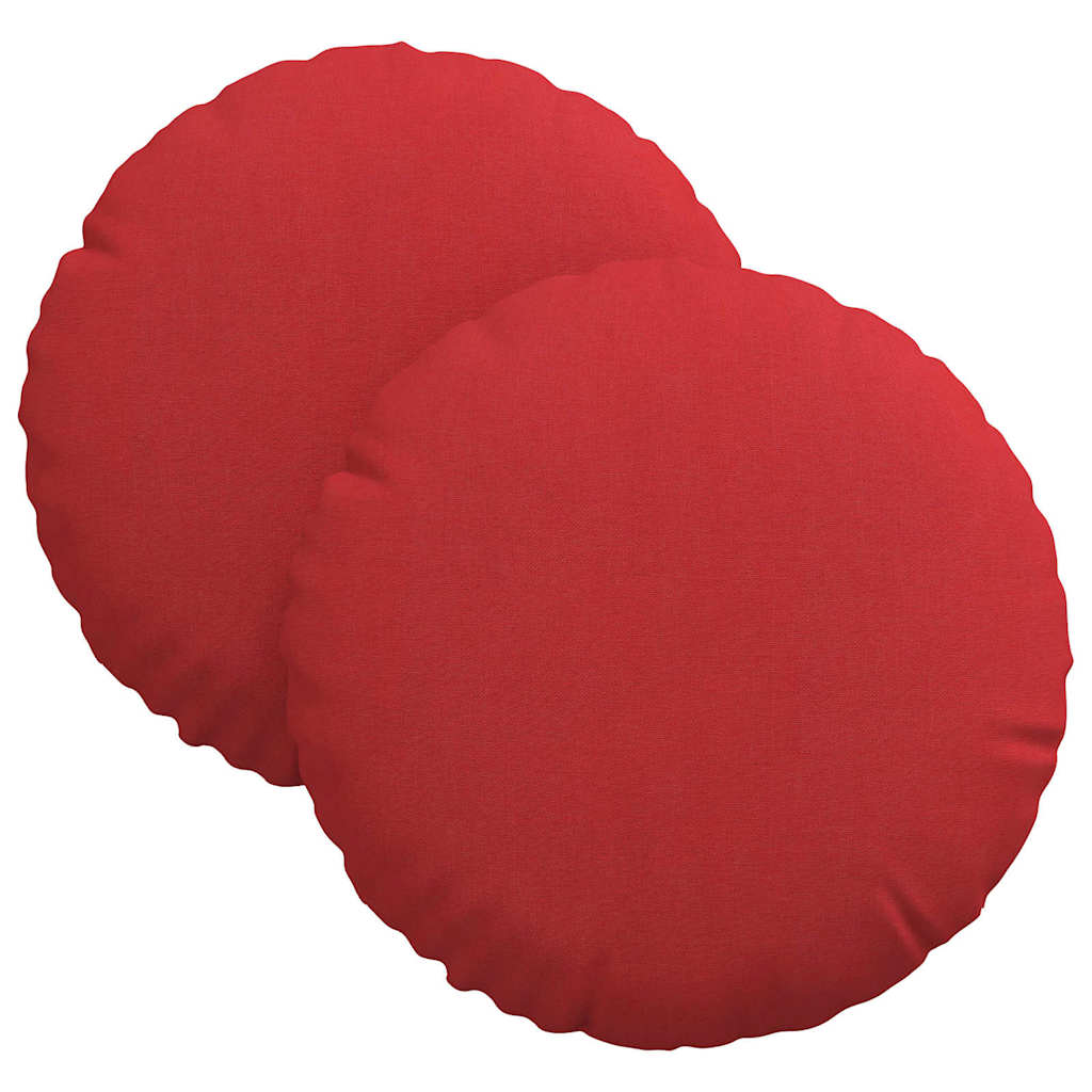 Sitzkissen 2 pcs Rot Ø30 x 13 cm Stoff