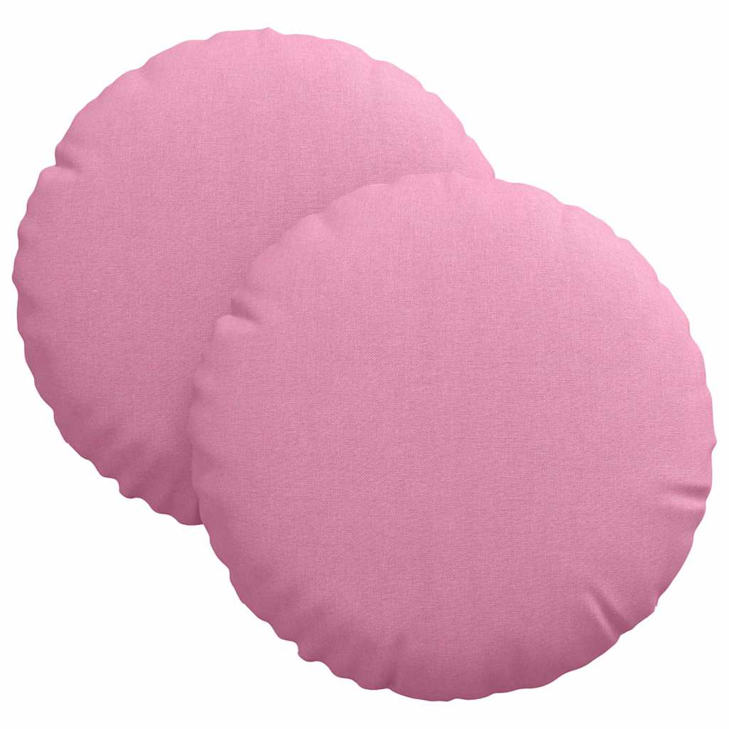 Sitzkissen 2 pcs Rosa Ø30 x 13 cm Stoff