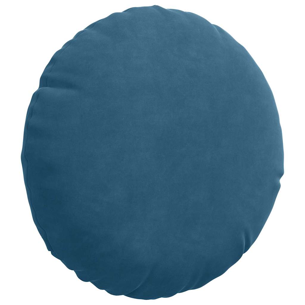 Sitzkissen 2 pcs Blau Ø30 x 13 cm Samt
