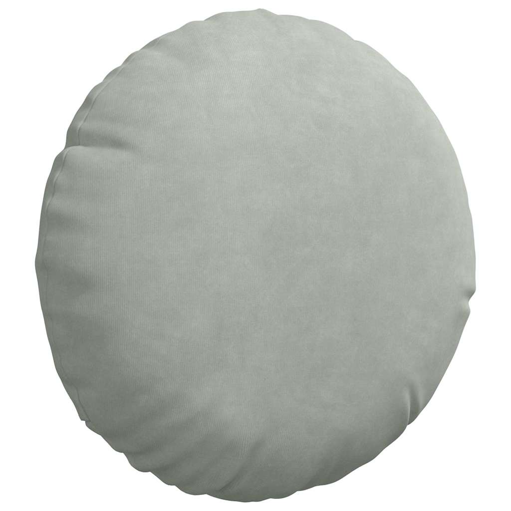 Sitzkissen 2 pcs Hellgrau Ø30 x 13 cm Samt