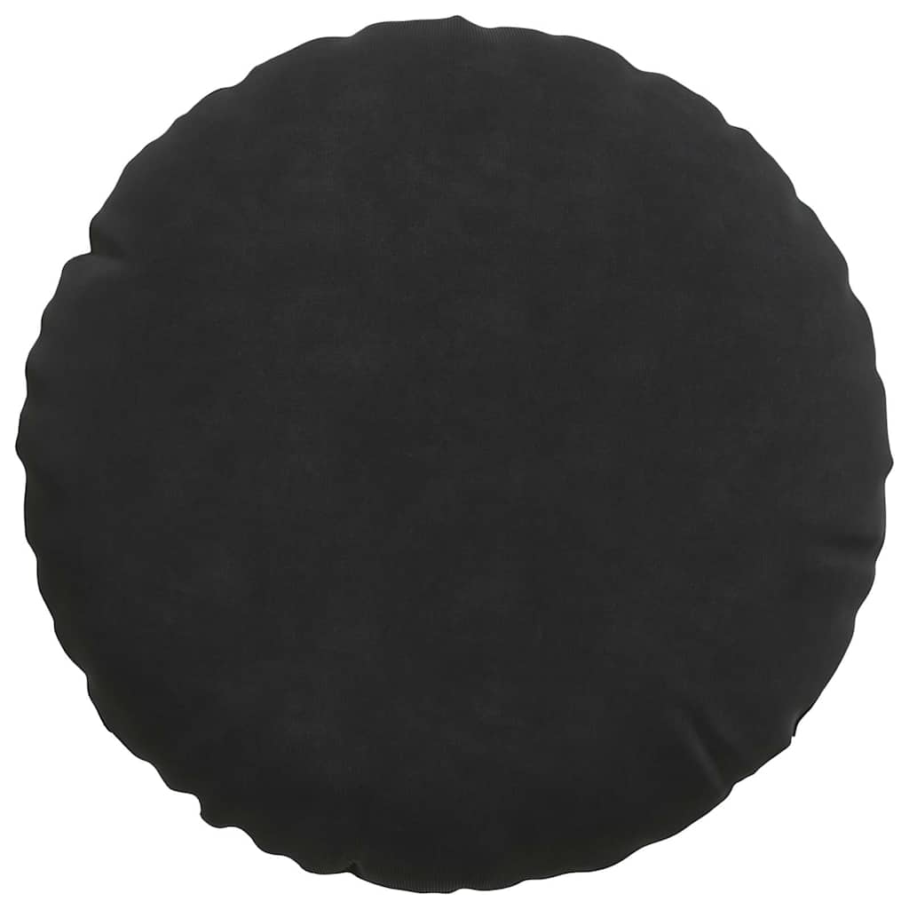 Sitzkissen 2 pcs Schwarz Ø30 x 13 cm Samt