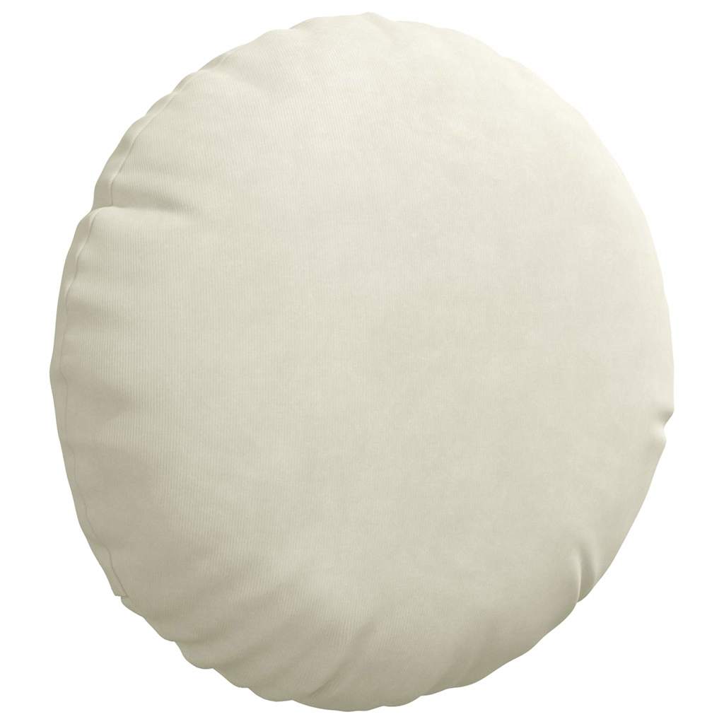 Sitzkissen 2 pcs Creme Ø30 x 13 cm Samt