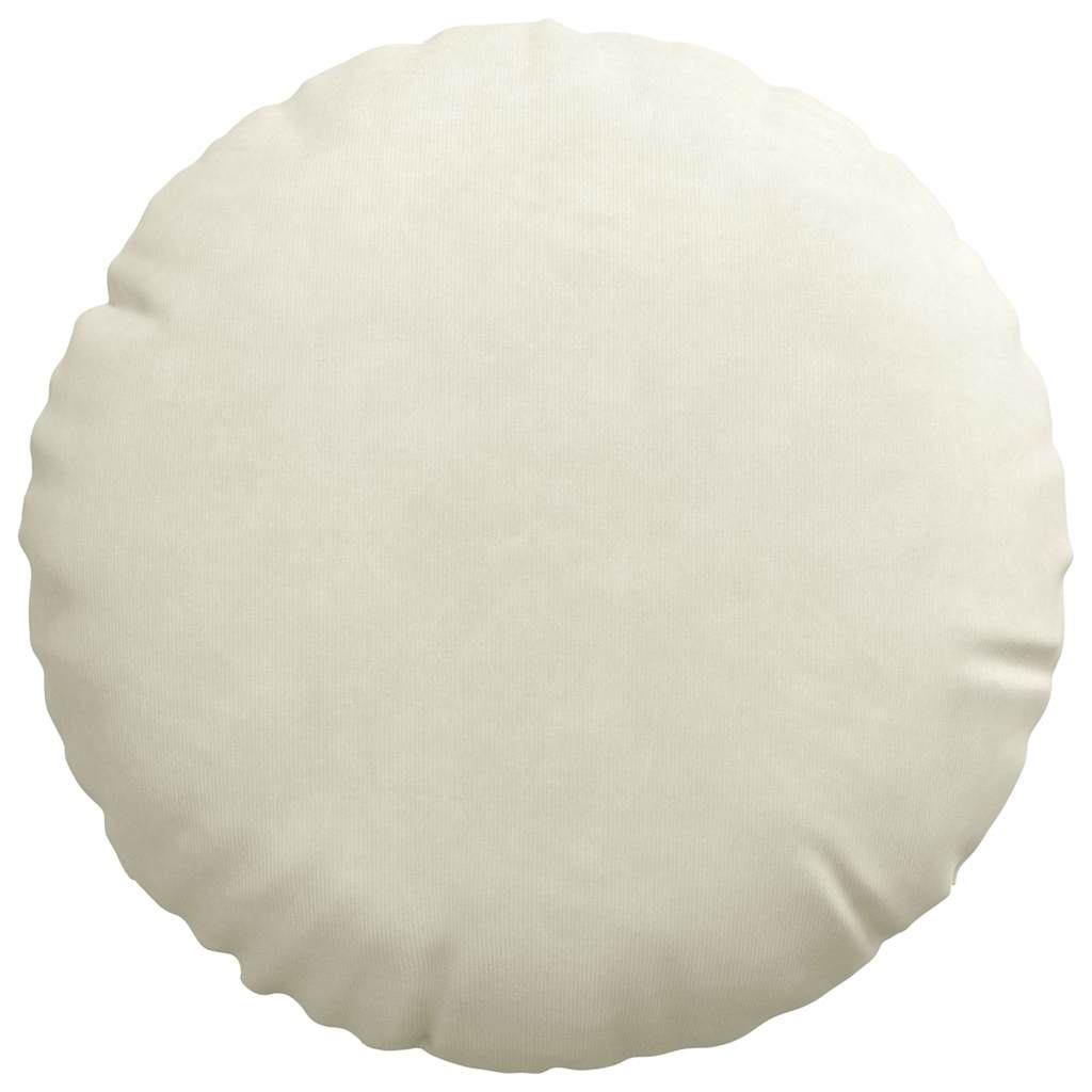 Sitzkissen 2 pcs Creme Ø30 x 13 cm Samt