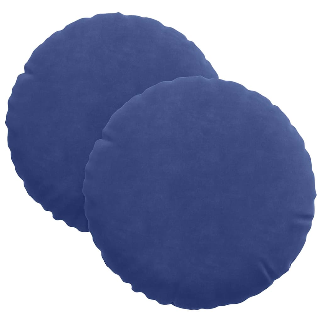 Sitzkissen 2 pcs Polizeiblau Ø30 x 13 cm Samt