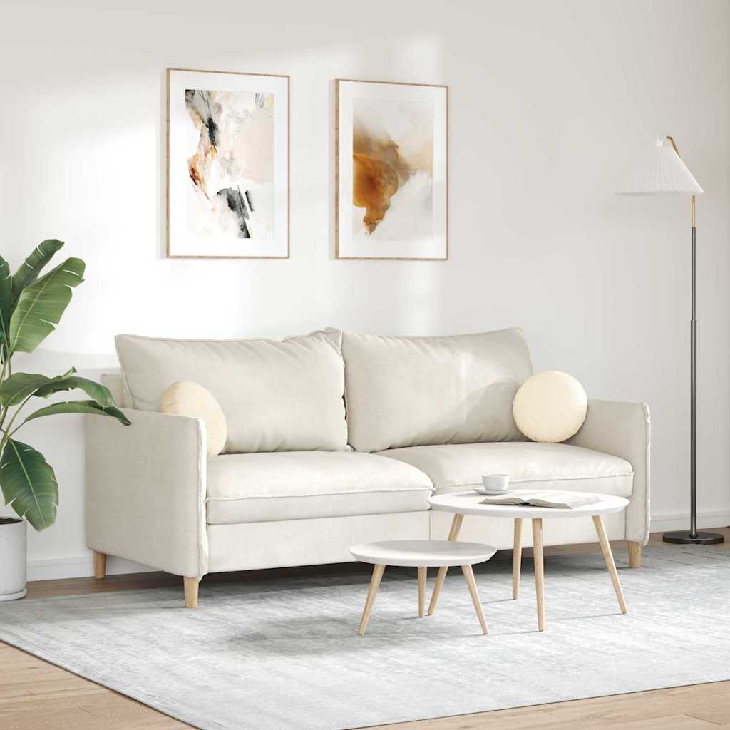 Sitzkissen 2 pcs Creme Ø30 x 13 cm Cordstoff