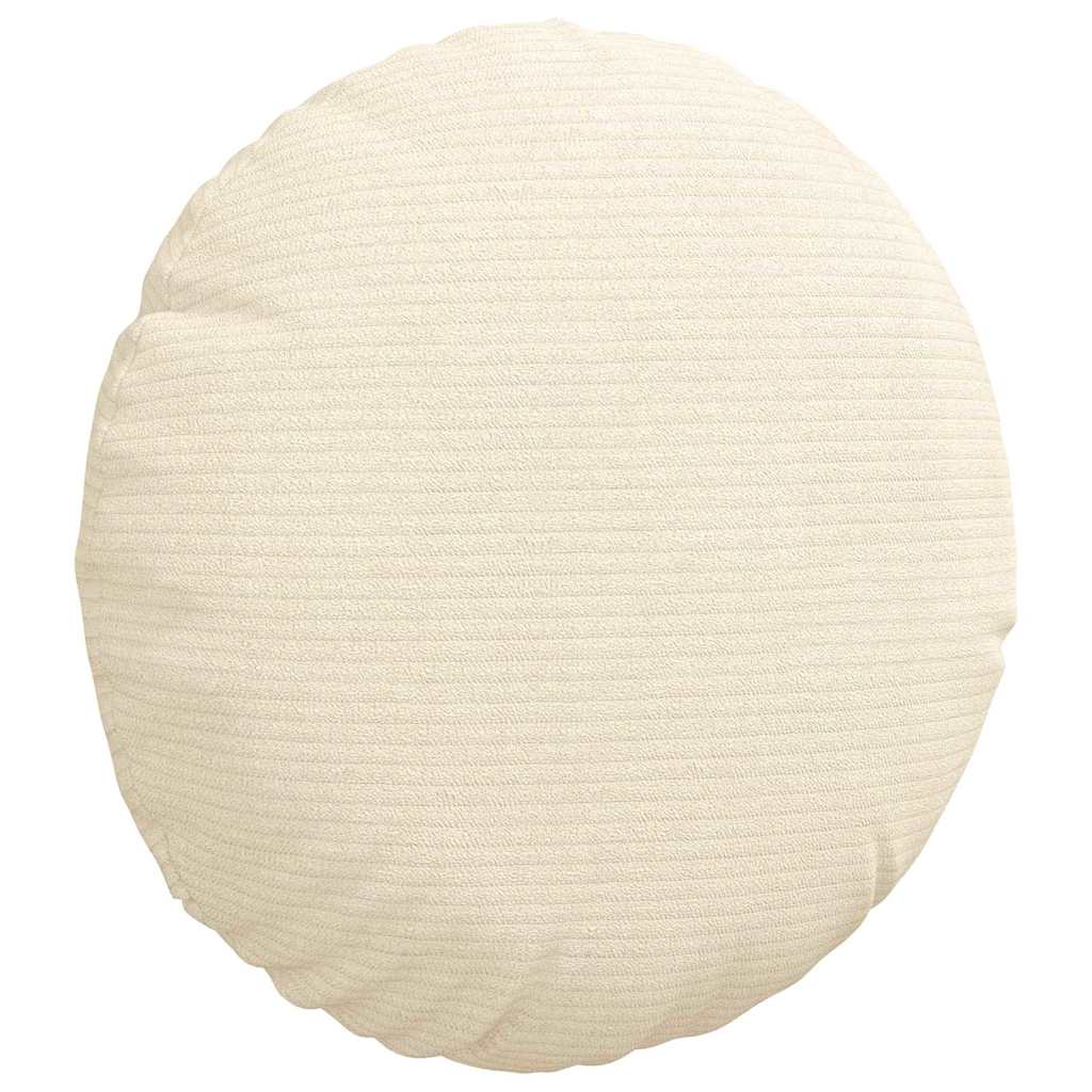 Sitzkissen 2 pcs Creme Ø30 x 13 cm Cordstoff