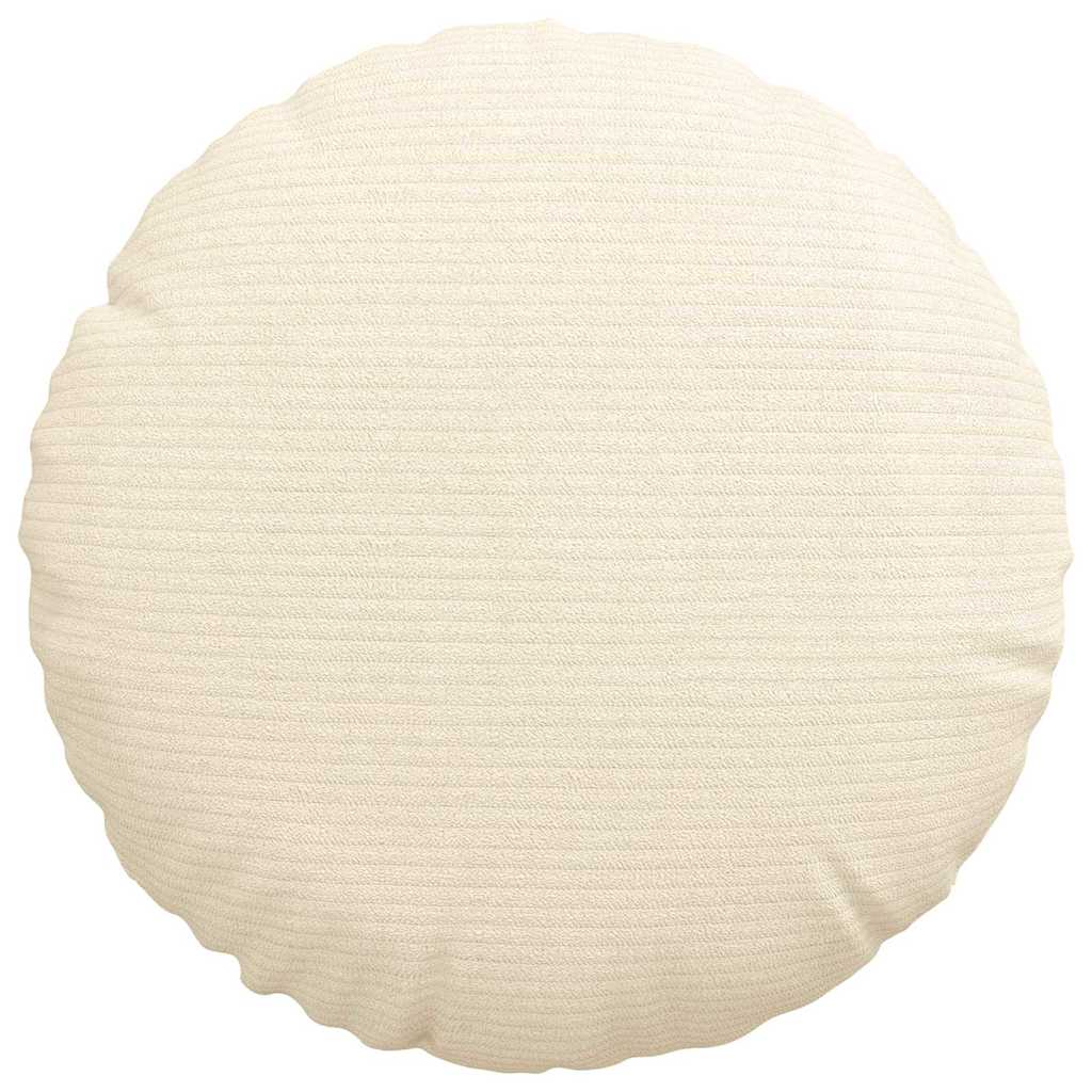 Sitzkissen 2 pcs Creme Ø30 x 13 cm Cordstoff