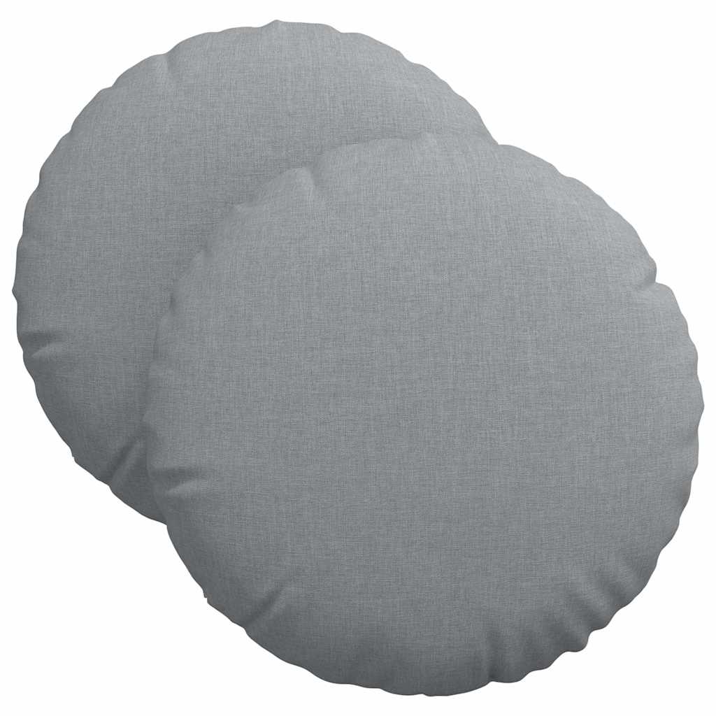 Sitzkissen 2 pcs Hellgrau Ø40 x 13 cm Stoff