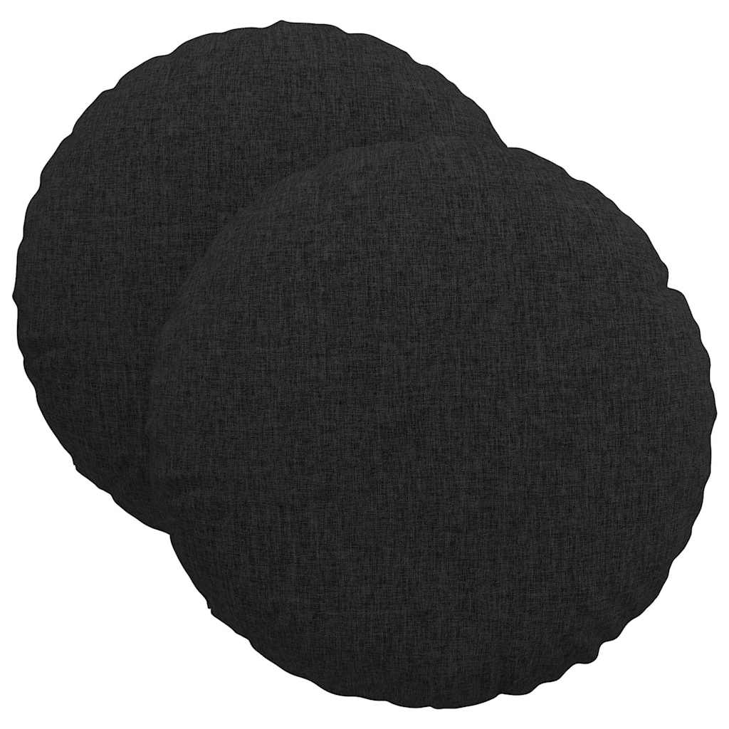 Sitzkissen 2 pcs Schwarz Ø40 x 13 cm Stoff
