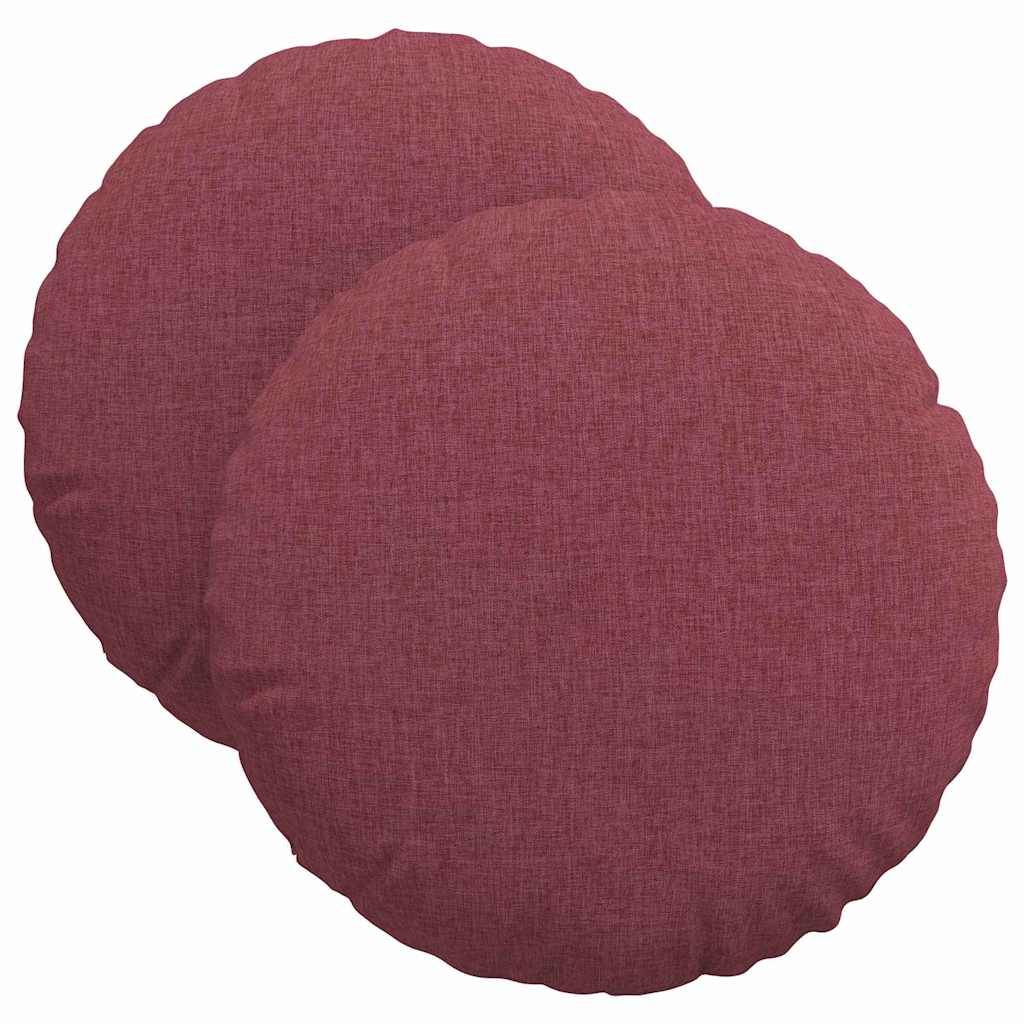 Sitzkissen 2 pcs Weinrot Ø40 x 13 cm Stoff