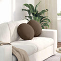 Sitzkissen 2 pcs Braun Ø40 x 13 cm Stoff