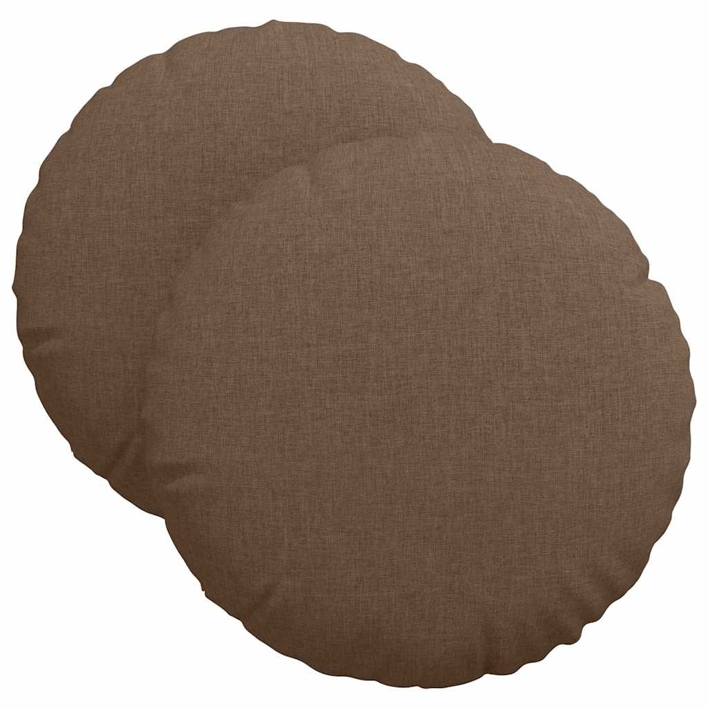 Sitzkissen 2 pcs Braun Ø40 x 13 cm Stoff