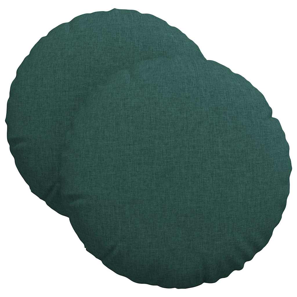 Sitzkissen 2 pcs Dunkelgrün Ø40 x 13 cm Stoff