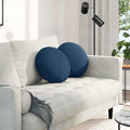 Sitzkissen 2 pcs Blau Ø40 x 13 cm Stoff