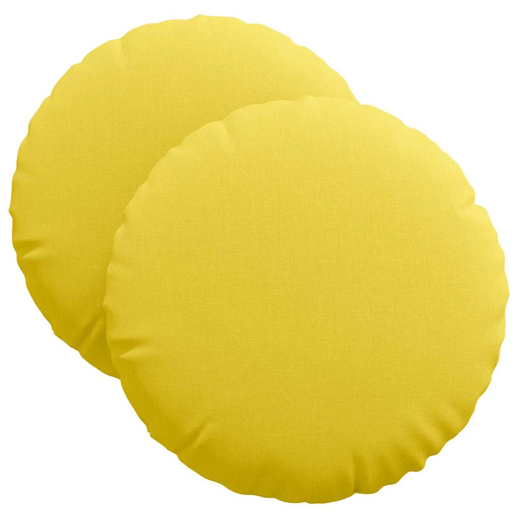 Sitzkissen 2 pcs Helles Gelb Ø40 x 13 cm Stoff