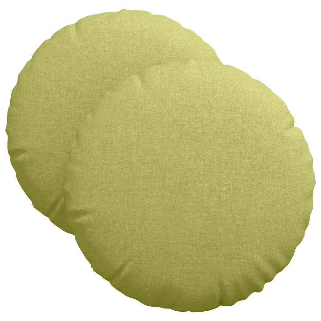 Sitzkissen 2 pcs Hellgrün Ø40 x 13 cm Stoff