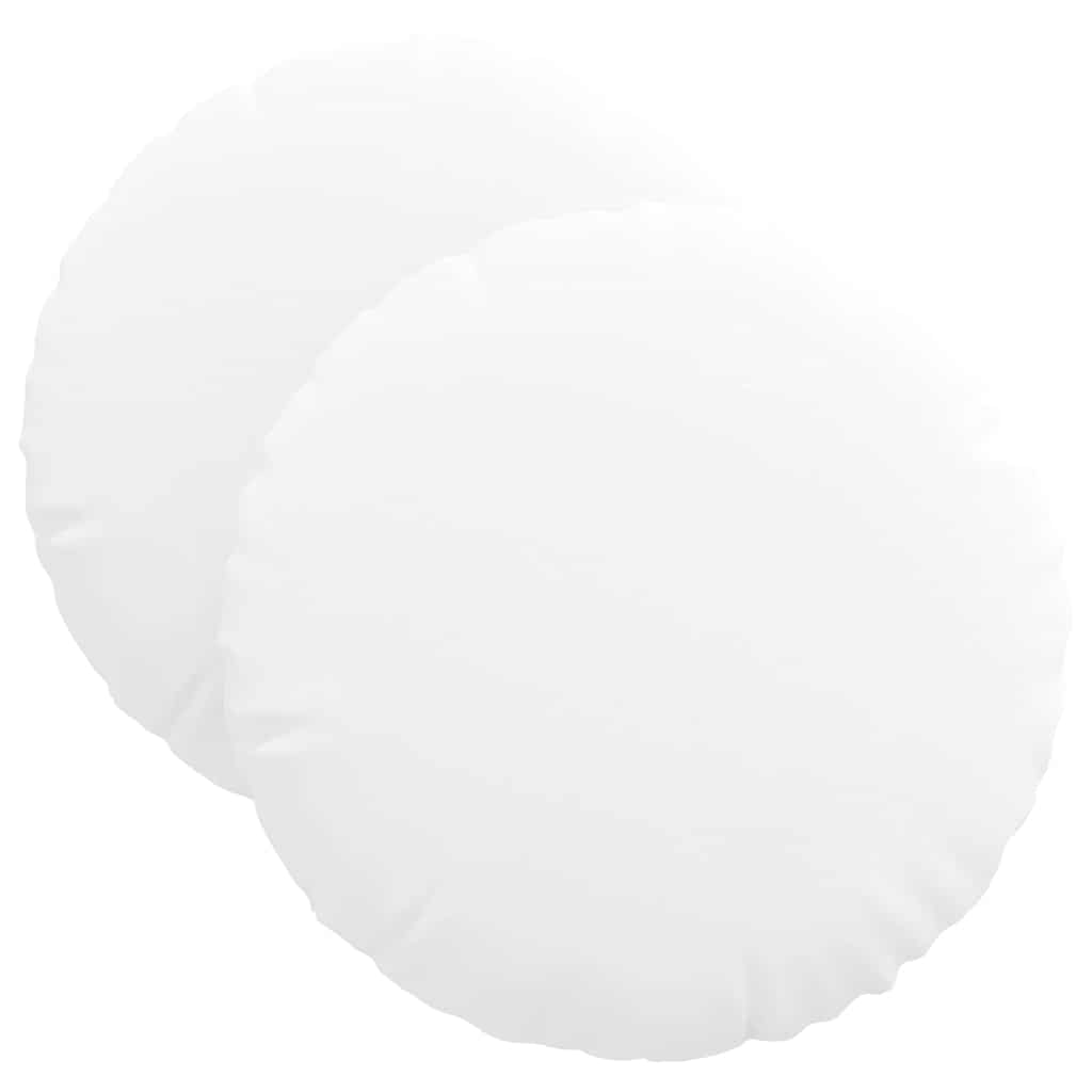 Sitzkissen 2 pcs Weiß Ø40 x 13 cm Stoff