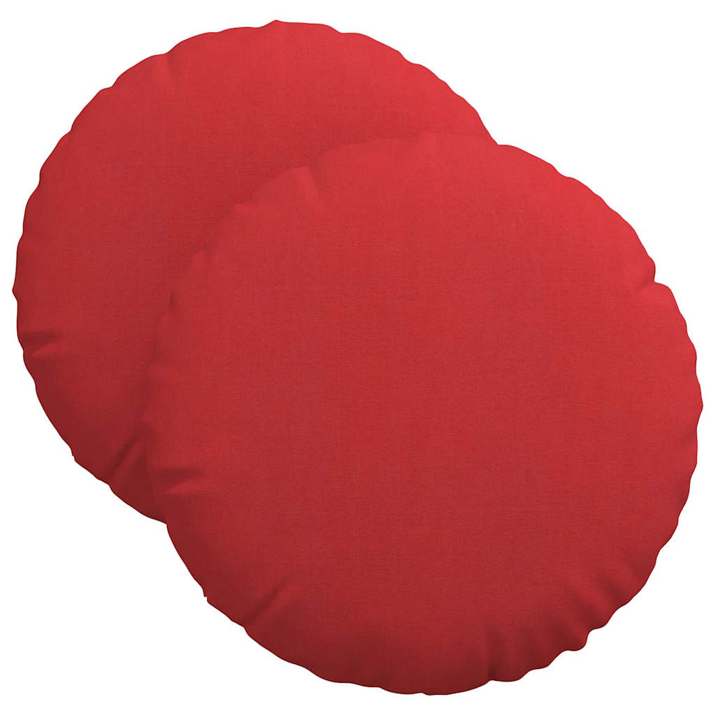 Sitzkissen 2 pcs Rot Ø40 x 13 cm Stoff