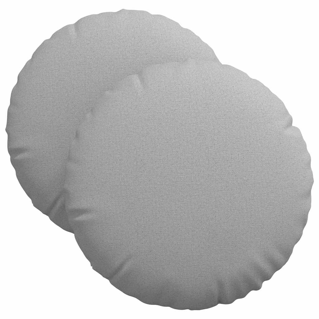 Sitzkissen 2 pcs Wolkengrau Ø40 x 13 cm Stoff