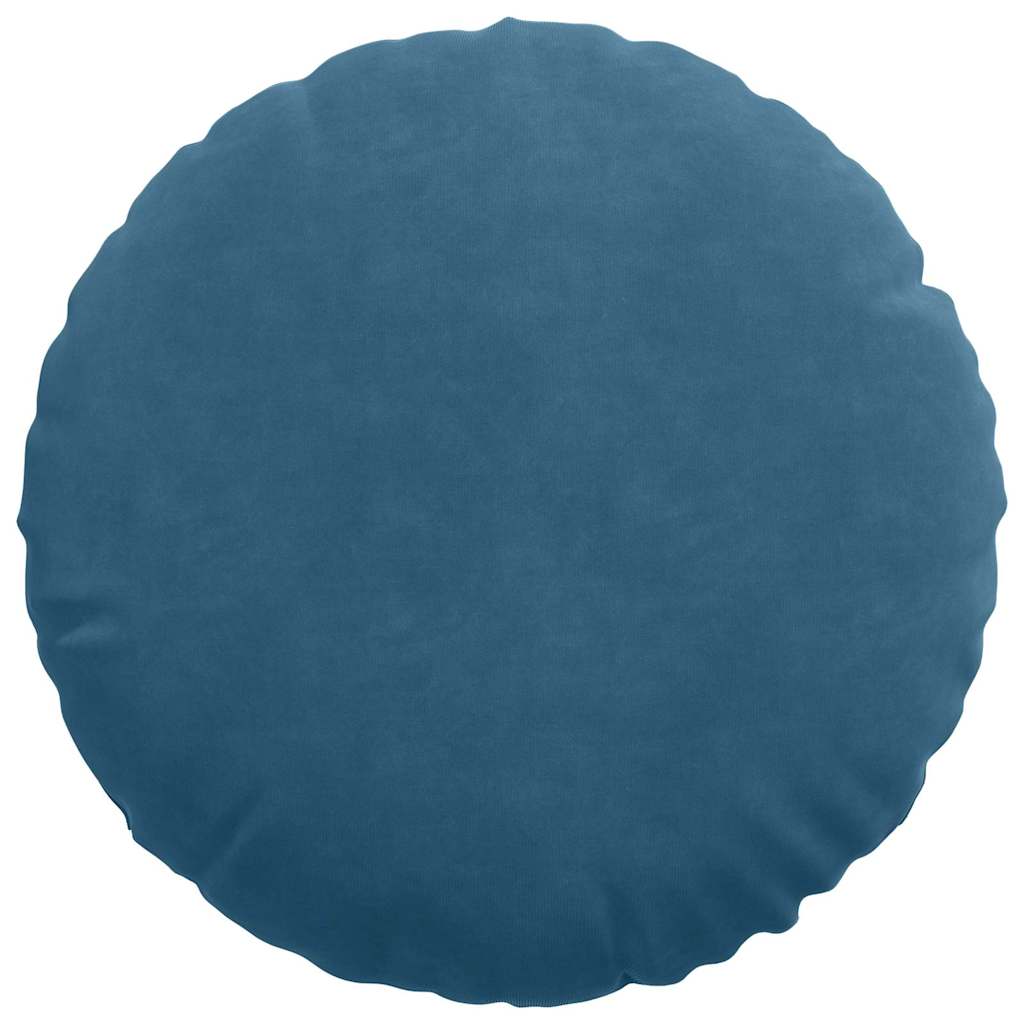 Sitzkissen 2 Stück Blau Ø 40 x 13 cm Samt