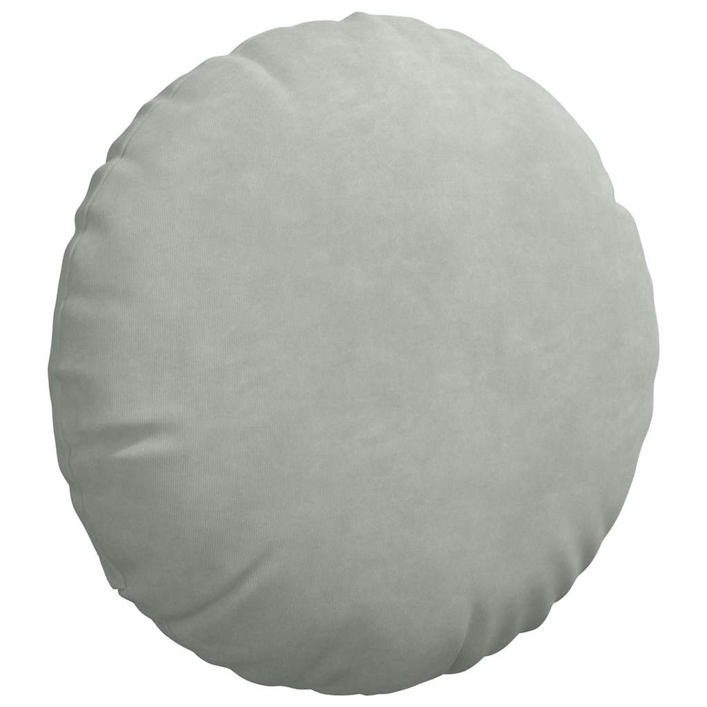 Sitzkissen 2 Stück Hellgrau Ø 40 x 13 cm Samt