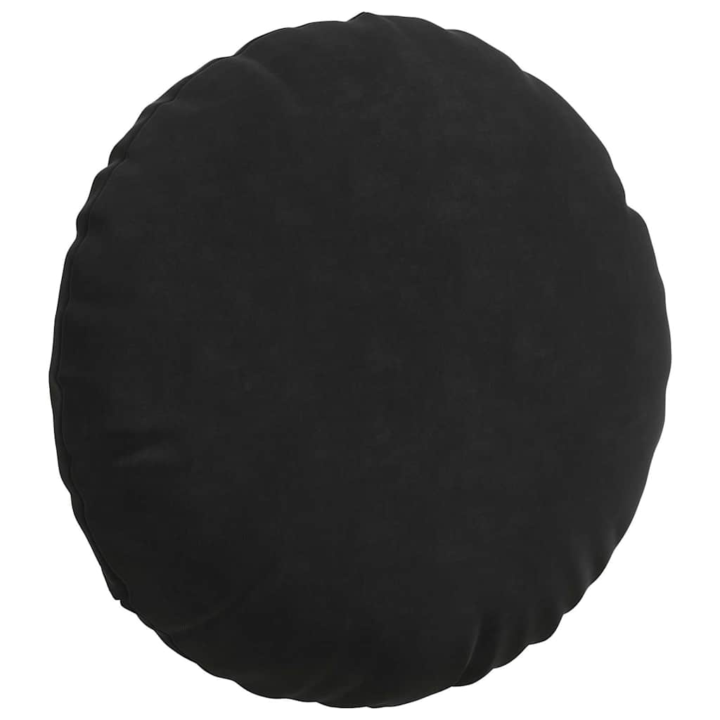Sitzkissen 2 Stück Schwarz Ø 40 x 13 cm Samt