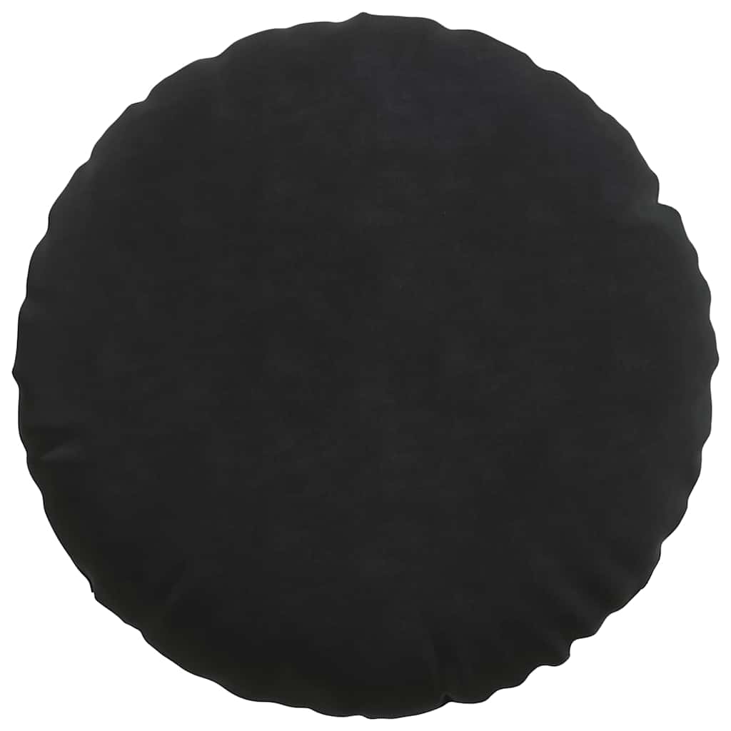 Sitzkissen 2 Stück Schwarz Ø 40 x 13 cm Samt