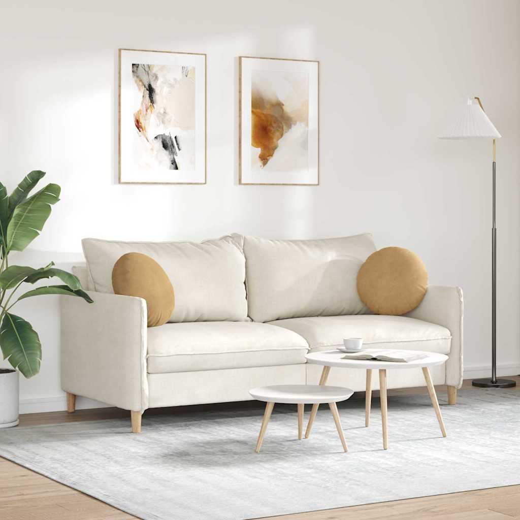 Sitzkissen 2 Stück Braun Ø 40 x 13 cm Samt