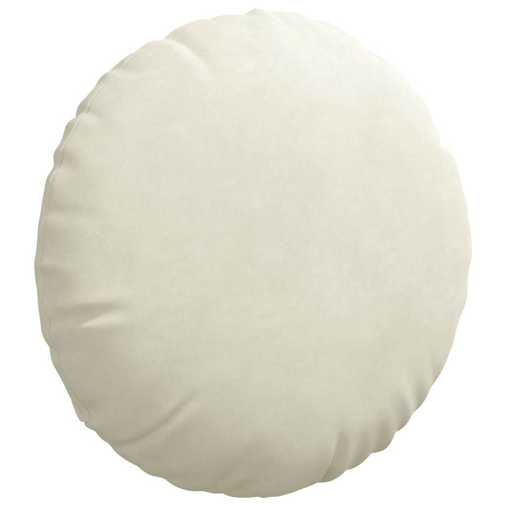 Sitzkissen 2 Stück Creme Ø 40 x 13 cm Samt
