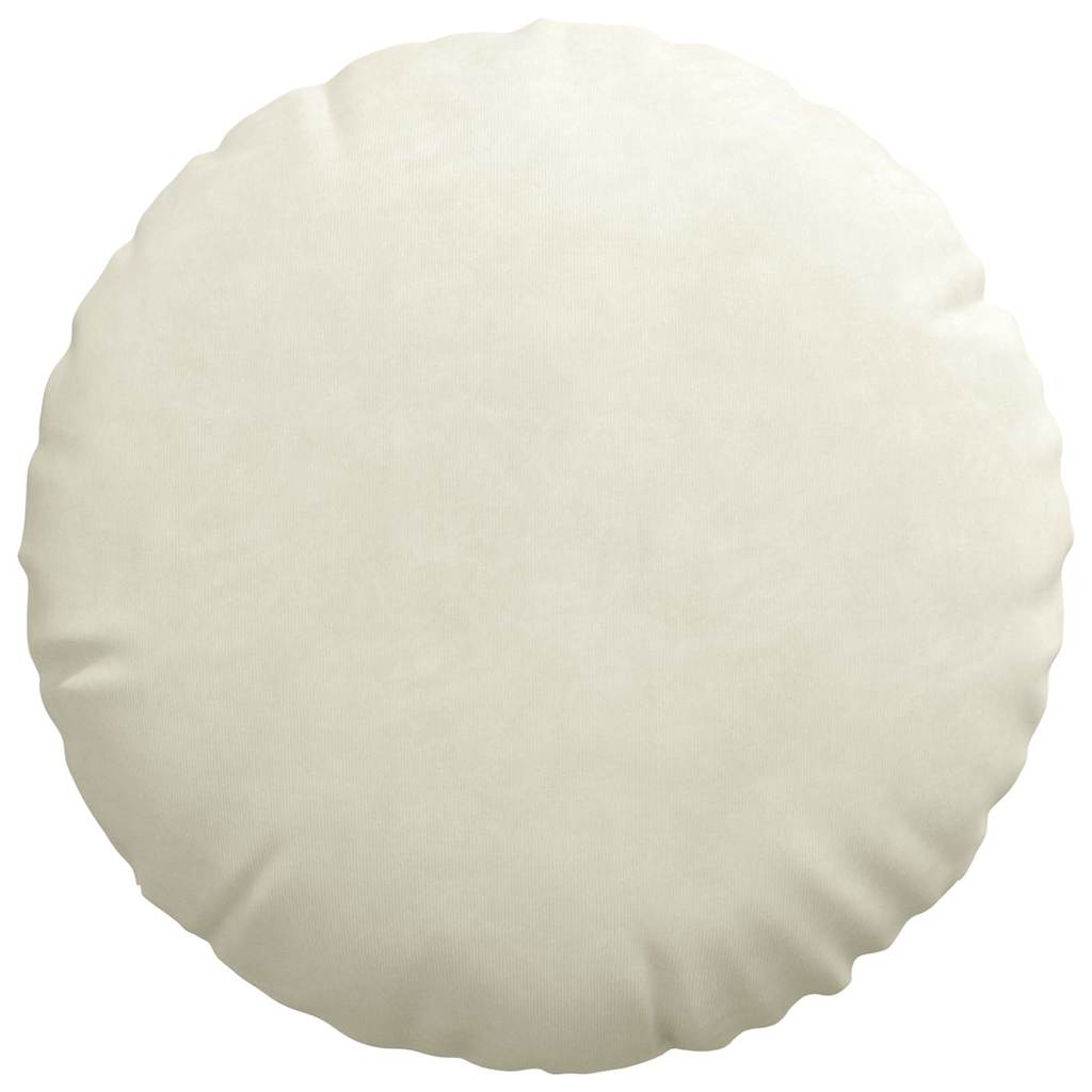 Sitzkissen 2 Stück Creme Ø 40 x 13 cm Samt