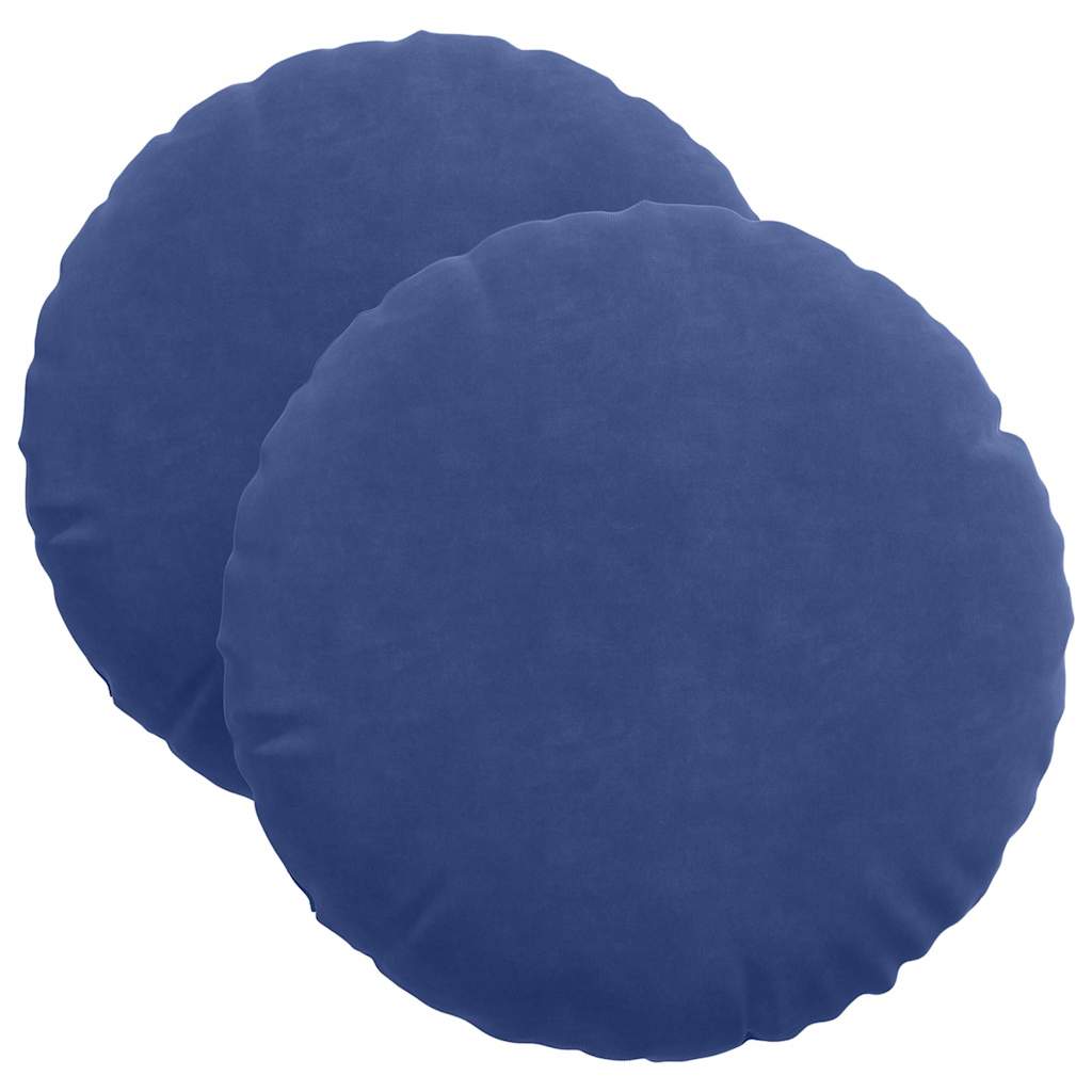 Sitzkissen 2 Stück Polizeiblau Ø 40 x 13 cm Samt