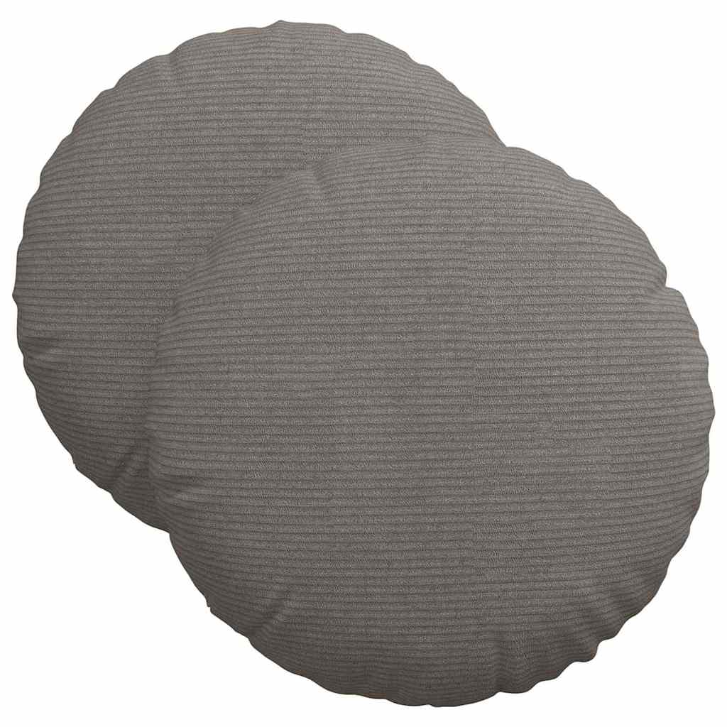 Sitzkissen 2 pcs Hellgrau Ø 40 cm Cordstoff