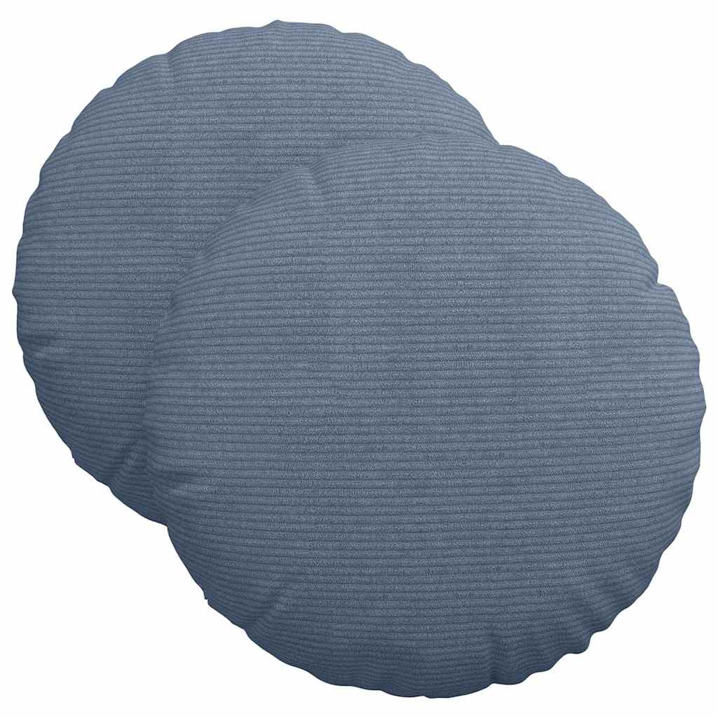 Sitzkissen 2 pcs Blau Ø 40 cm Cordstoff