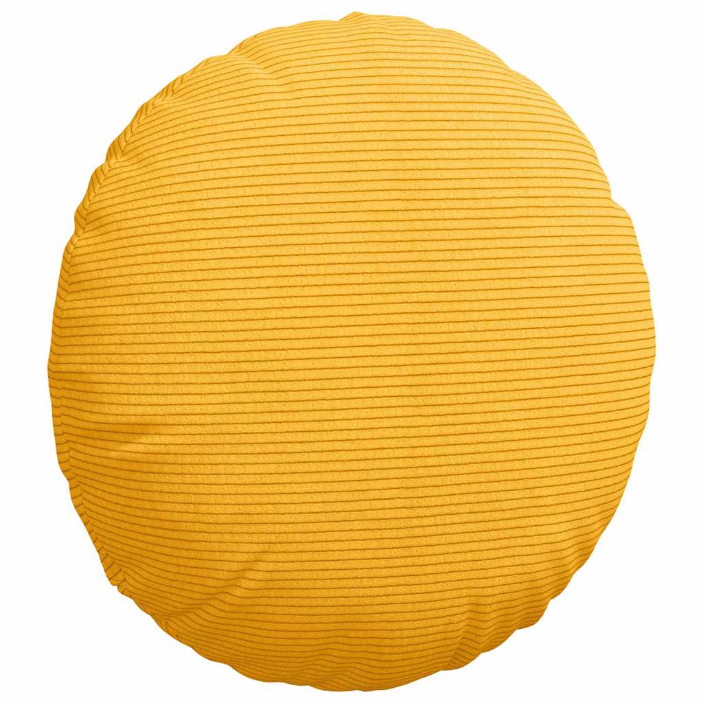 Sitzkissen 2 pcs Helles Gelb Ø 40 cm Cordstoff