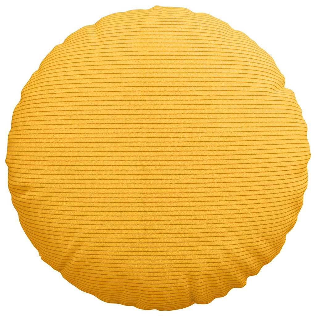 Sitzkissen 2 pcs Helles Gelb Ø 40 cm Cordstoff