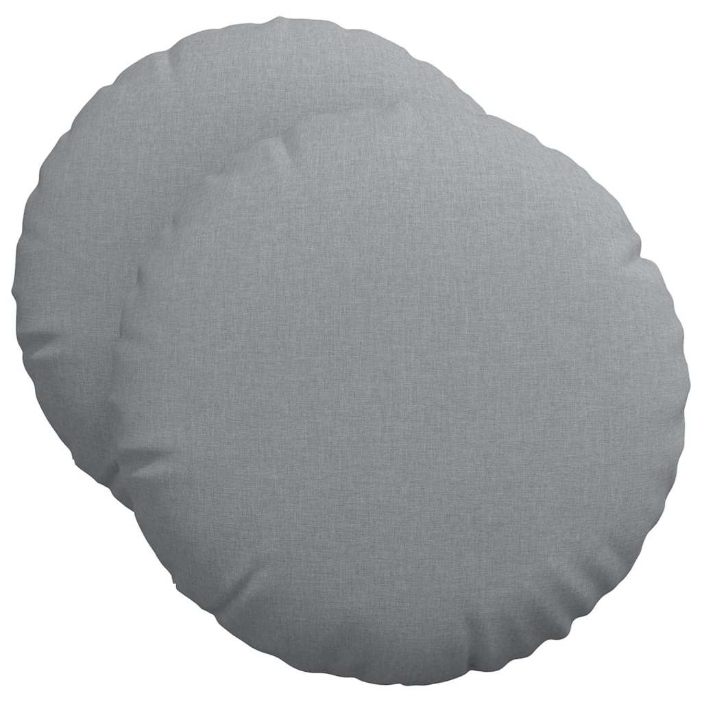 Sitzkissen 2 pcs Hellgrau Ø50 x 19 cm Stoff