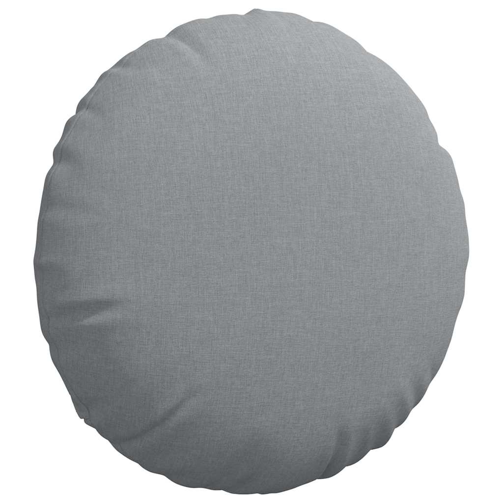 Sitzkissen 2 pcs Hellgrau Ø50 x 19 cm Stoff
