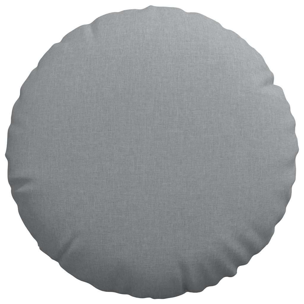 Sitzkissen 2 pcs Hellgrau Ø50 x 19 cm Stoff