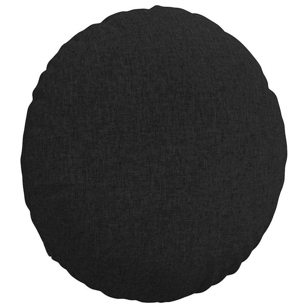 Sitzkissen 2 pcs Schwarz Ø50 x 19 cm Stoff